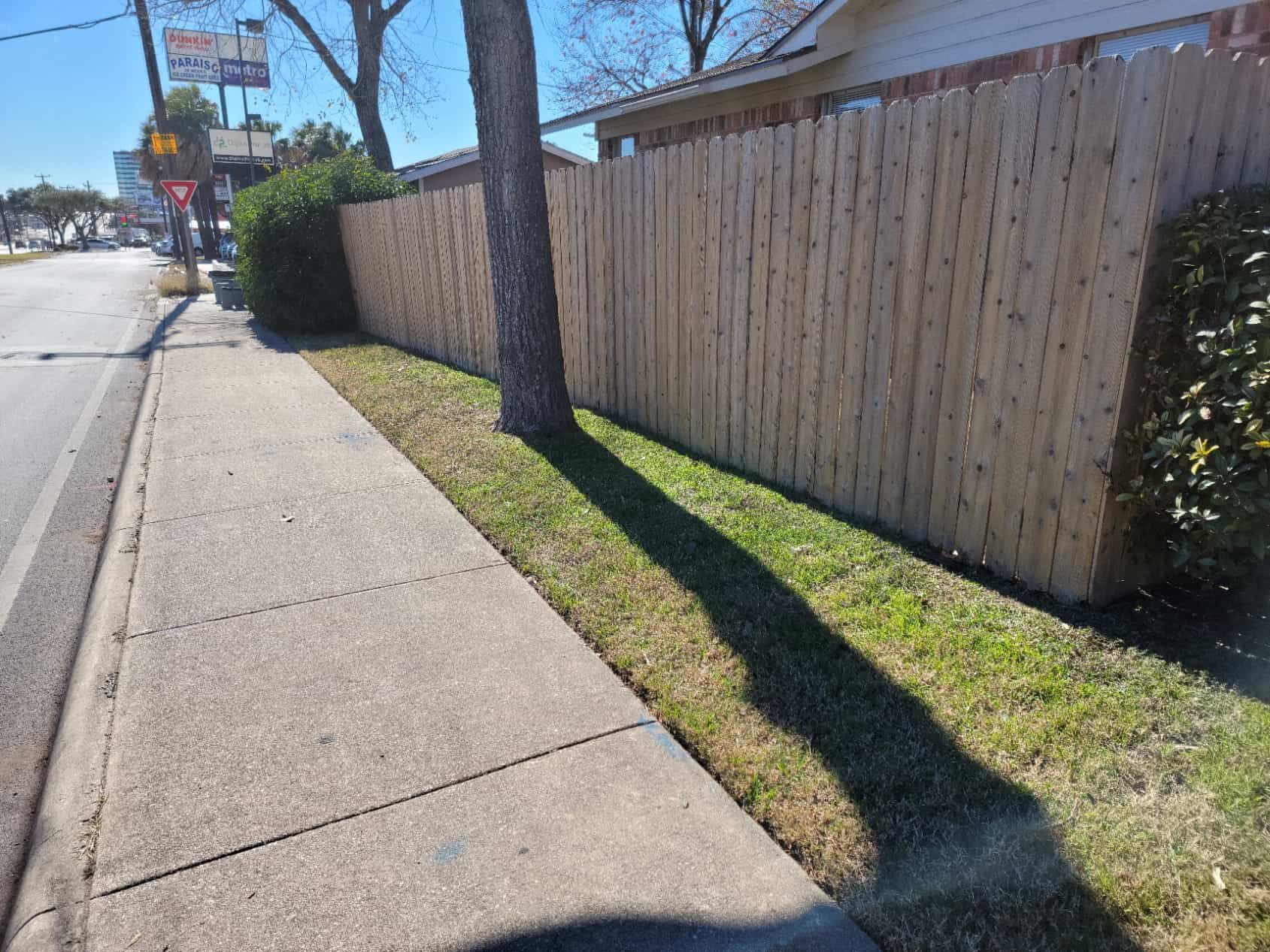 A clean sidewalk
